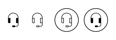 Kulaklık simgesi vektörü beyaz arkaplanda izole edildi. Kulaklık vektör simgesi. Ara bizi.