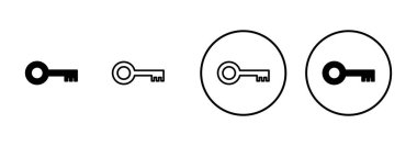 Anahtar simge vektörü beyaz arkaplanda izole edildi. Anahtar vektör simgesi. Anahtar sembol. güvenlik