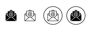 Beyaz arkaplanda posta vektör simgesi izole edildi. E- posta simgesi. Zarf çizimi. İleti