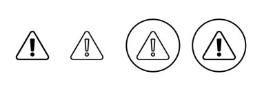 Ünlem tehlikesi işareti vektörü beyaz arkaplanda izole edildi. Dikkat çekme simgesi. Tehlike uyarısı işareti. Simge alarmı. Risk