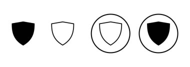 Kalkan vektör simgesi beyaz arkaplanda izole edildi. Koruma ikonu vektörü. Güvenlik vektör simgesi