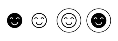 Beyaz arka planda izole edilmiş gülümse ikon vektörü. Gülümse vektör simgesi. Duygusal Simge vektörü. Emoji.