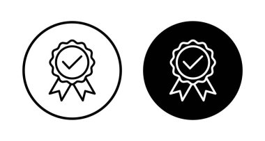 Beyaz arkaplanda izole edilmiş simge vektörüne ulaş. Ödül vektör ikonu. Madalya Vektör ikonu. - Başarı. damga