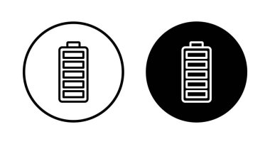 Batarya ikonu vektörü beyaz arkaplanda izole edildi. Batarya vektör simgesi. Şarj seviyesi. pil yükleme simgesi