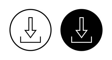 Beyaz arkaplanda izole edilmiş simge vektörü indir. Vektör simgesi indiriliyor