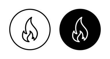 Beyaz arkaplanda izole edilmiş ikon vektörünü ateşle. Alev simgesi şablonunu ateşle. Ateş alevleri sembol vektörü