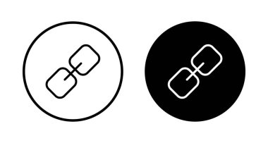 Dış bağlantı sembolü ikon vektörü. Bağlantı simgesi beyaz arkaplanda izole edildi. Bağlantı vektör simgesi. Hiper bağlantı zinciri sembolü