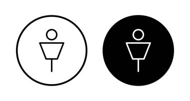 Beyaz arkaplanda insan simgesi vektörü izole edildi. Erkek ikon vektörü. insan sembolü