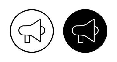 Beyaz arkaplanda izole edilmiş megafon simgesi vektörü. Hoparlör ikon vektörü. Cilt simgesi