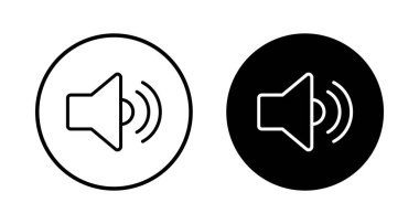 Beyaz arkaplanda izole edilmiş ikon vektörü. Cilt simgesi. Hoparlör ikon vektörü. Ses. Ses