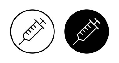 Şırınga ikonu vektörü beyaz arkaplanda izole edildi. enjeksiyon simgesi