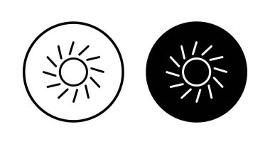 Beyaz arkaplanda izole edilmiş güneş simgesi vektörü. Güneş vektörü simgesi