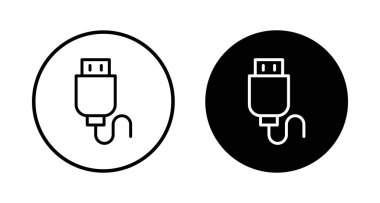 Beyaz arkaplanda izole edilmiş Usb simgesi vektörü. Flash disk simgesi vektörü