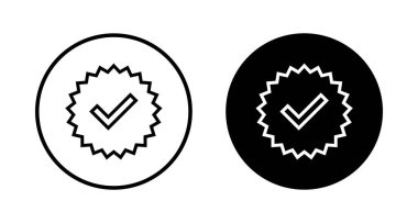 Doğrulanmış simge vektörü beyaz arkaplanda izole edildi. Doğrulama işareti. onaylanmış simge