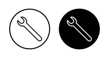 İngiliz anahtarı simgesi vektörü beyaz arkaplanda izole edildi. Anahtar vektör simgesi. Anahtar sembolü