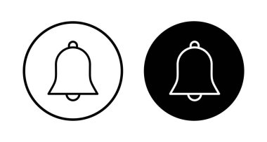 Bell Simgesi vektörü beyaz arkaplanda izole edildi. Bildirim sembolü. Çan vektör simgesi