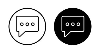 Sohbet simgesi vektörü beyaz arkaplanda izole edildi. Sohbet vektörü simgesi. Konuşma balonu. Mesaj var. Bizimle irtibata geç