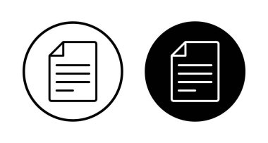 Beyaz arkaplanda izole edilmiş belge simgesi vektörü. Kağıt ikonu. Dosya Simgesi