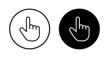 Beyaz arkaplanda elle tıklama simgesi vektörü izole edildi. işaret simgesi vektörü. el imleç simgesi vektörü