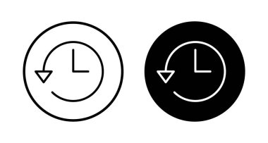 Tarih simgesi vektörü beyaz arkaplanda izole edildi. Geçmiş vektör simgesi