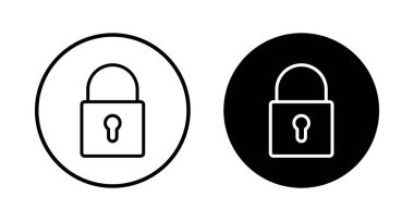 Simge vektörünü beyaz arkaplanda izole et. Şifreleme simgesi. Güvenlik sembolü. Güvenli. Özel