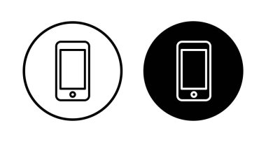 Telefon simgesi vektörü beyaz arkaplanda izole edildi. Telefon vektör simgesi. Cep telefonu. Telefon ikonu. Cep telefonu