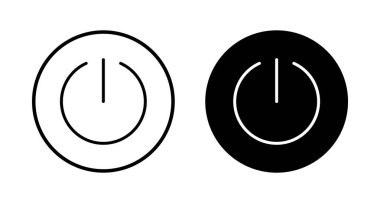 Beyaz arkaplanda güç simgesi vektörü izole edildi. Güç Düğmesi Simgesi. Güç simgesini başlat