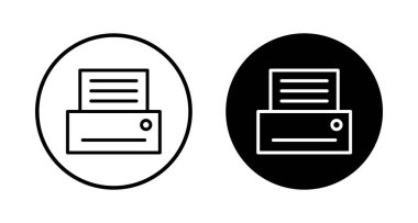 Yazıcı simgesi vektörü beyaz arkaplanda izole edildi. yazdırma simgesi. Faks vektör simgesi.