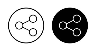 Beyaz arkaplanda izole edilmiş simge vektörünü paylaş. Vektör simgesini paylaş