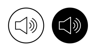 Beyaz arkaplanda izole edilmiş ikon vektörü. Cilt simgesi. Hoparlör ikon vektörü. Ses. Ses