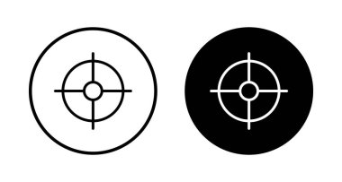 Hedef simge vektörü beyaz arkaplanda izole edildi. Hedef vektör simgesi. hedef simgesi. Pazarlama hedefi. Nişan al.