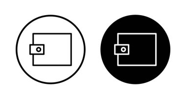 Cüzdan Simgesi vektörü beyaz arkaplanda izole edildi. para cüzdanı simgesi