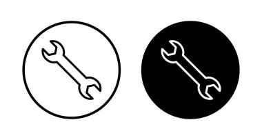 İngiliz anahtarı simgesi vektörü beyaz arkaplanda izole edildi. Anahtar vektör simgesi. Anahtar sembolü