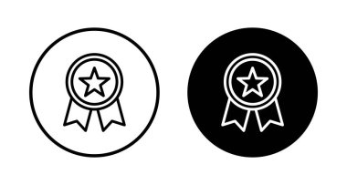 Beyaz arkaplanda izole edilmiş simge vektörüne ulaş. Ödül vektör ikonu. Madalya Vektör ikonu. - Başarı. damga