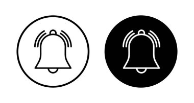Bell Simgesi vektörü beyaz arkaplanda izole edildi. Bildirim sembolü. Çan vektör simgesi