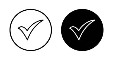 Beyaz arkaplanda izole edilmiş simge vektörünü kontrol et. İşaret simgesini işaretle. Kontrol listesi simgesi. Tik tak