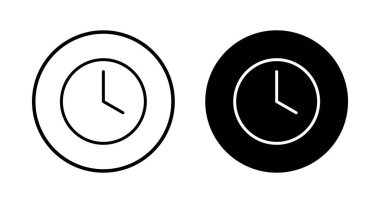 Saat simgesi vektörü beyaz arkaplanda izole edildi. Zaman simgesi vektörü. Saat vektör simgesi