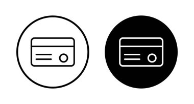 Kredi kartı simgesi vektörü beyaz arkaplanda izole edildi. Kredi kartı ödeme simgesi vektörü