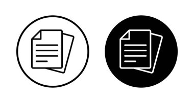 Beyaz arkaplanda izole edilmiş belge simgesi vektörü. Kağıt ikonu. Dosya Simgesi