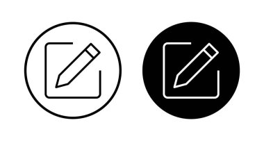 Beyaz arkaplanda izole edilmiş simge vektörünü düzenle. Kalem simgesi. Simge vektörünü kaydet. Metni düzenle