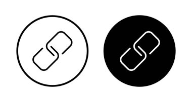 Dış bağlantı sembolü ikon vektörü. Bağlantı simgesi beyaz arkaplanda izole edildi. Bağlantı vektör simgesi. Hiper bağlantı zinciri sembolü