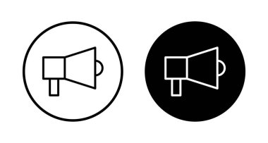 Beyaz arkaplanda izole edilmiş megafon simgesi vektörü. Hoparlör ikon vektörü. Cilt simgesi