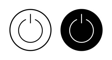 Beyaz arkaplanda güç simgesi vektörü izole edildi. Güç Düğmesi Simgesi. Güç simgesini başlat