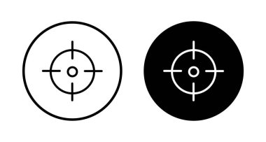 Hedef simge vektörü beyaz arkaplanda izole edildi. Hedef vektör simgesi. hedef simgesi. Pazarlama hedefi. Nişan al.
