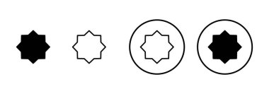 Rozet simgesi vektörü beyaz arkaplanda izole edildi. Ödül ikonu. Başarmak. Damga
