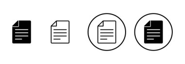 Beyaz arkaplanda izole edilmiş belge simgesi vektörü. Kağıt ikonu. Dosya Simgesi