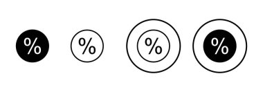 İndirim simgesi vektörü beyaz arkaplanda izole edildi. İndirim etiketi simgesi. 