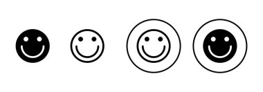 Beyaz arka planda izole edilmiş gülümse ikon vektörü. Gülümse vektör simgesi. Duygusal Simge vektörü. Emoji.