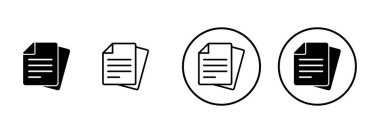 Beyaz arkaplanda izole edilmiş belge simgesi vektörü. Kağıt ikonu. Dosya Simgesi