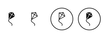 Kite simgesi vektörü beyaz arkaplanda izole edildi. Uçurtma vektör simgesi.